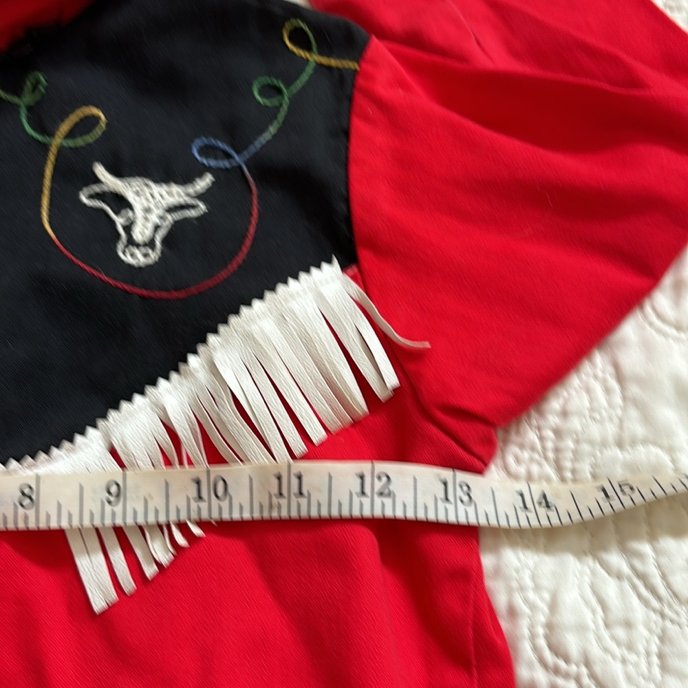 1960’s Walls of Texas girls size 7 fringed black/red 100% cotton cowgirl outfit - Picture 9 of 15